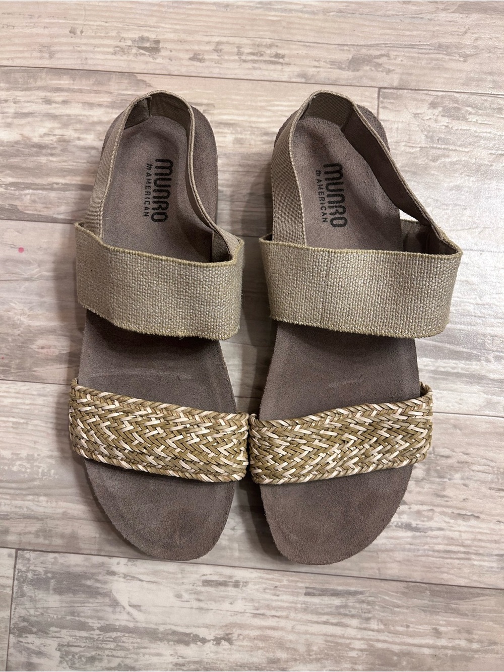 Munro Pisces Sandals With Woven Strap Brand New! Size 8.5
